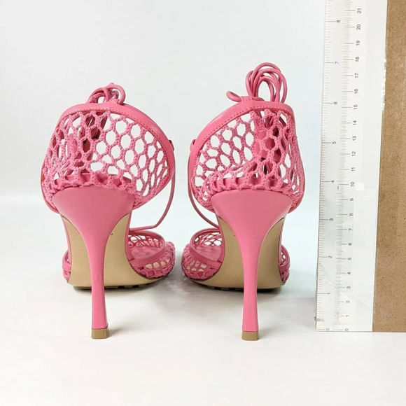 Bottega Veneta Women's Azalea Stretch Mesh Ankle Tie Sandals Size 41 MSRP $1,100 - Picture 9 of 12